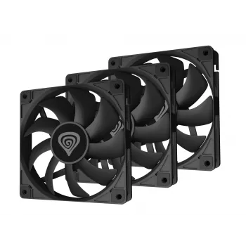 GENESIS Oxal 120 tietokonekotelon tuuletin 12 cm musta 3 kpl
