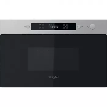 Kalusteisiin asennettava mikroaaltouuni WHIRLPOOL MBNA900X — 750 W, 22 L, ruostumaton teräs, painikeohjaus, ei grilliä