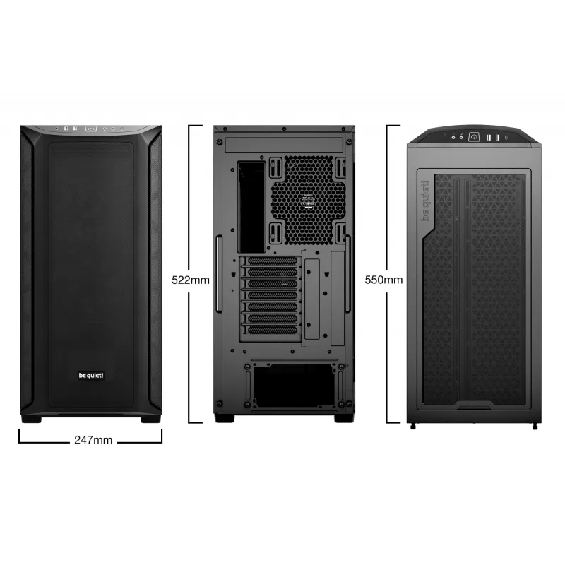 PC-kotelo be quiet! Shadow Base 800 Midi Tower musta