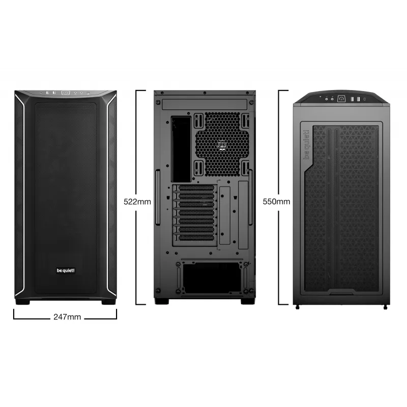 PC-kotelo be quiet! Shadow Base 800 DX Midi Tower musta