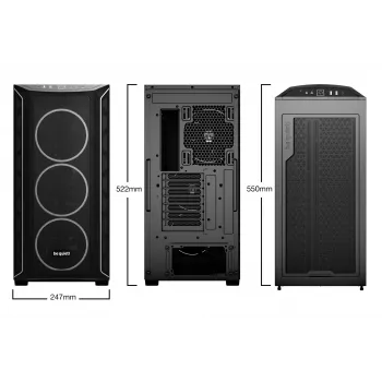 PC-kotelo be quiet! Shadow Base 800 FX Midi Tower musta