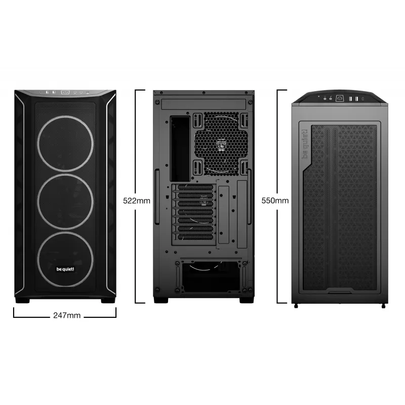 PC-kotelo be quiet! Shadow Base 800 FX Midi Tower musta