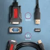 Axagon ADS-1PSN USB-A 2.0 - sarja RS-232 DB9-M Prolific-sovitinkaapeli 1,5 m
