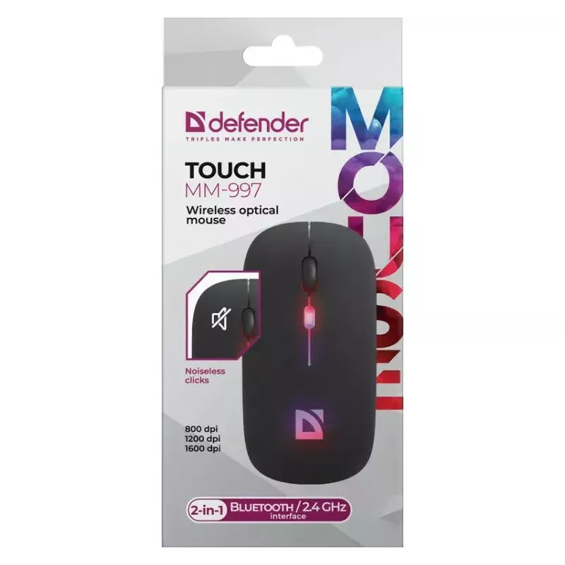 Langaton hiiri DEFENDER TOUCH MM-997 liitäntä