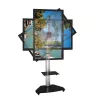Techly lattiastandi ja tarjoiluvaunu TV LCD/LED/Plasma 37-70 tuumaa hopea