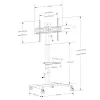 Techly ICA-TR228 multimediavaunu/teline musta Flat panel