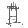Multimediavaunu TECHLY ICA-TR230 musta taulunäytölle jopa 110 tuumaa, VESA 900x600, korkeus 1850 mm, kantavuus 120 kg