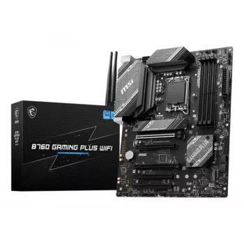 Emolevy MSI B760 GAMING PLUS WIFI — Intel B760, LGA 1700, ATX, DDR5, 4 DIMM, Wi‑Fi 6E, 2.5Gb LAN