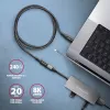 Axagon BUCM32-CF10AB SPEED+ USB-C USB 20Gbps jatkokaapeli 1 m