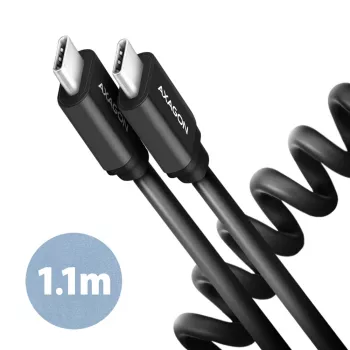 USB-kaapeli Axagon BUCM-CM20TB 1,1m PD 60W 3A musta