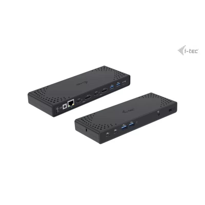 i-tec USB 3.0 / USB-C / Thunderbolt 3 Dual Display -telakointiasema Gen2 + Power Delivery 100W