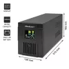 Keskeytymätön virransyöttö Qoltec 53771 2 kVA 1200 W 2 AC-lähtöä