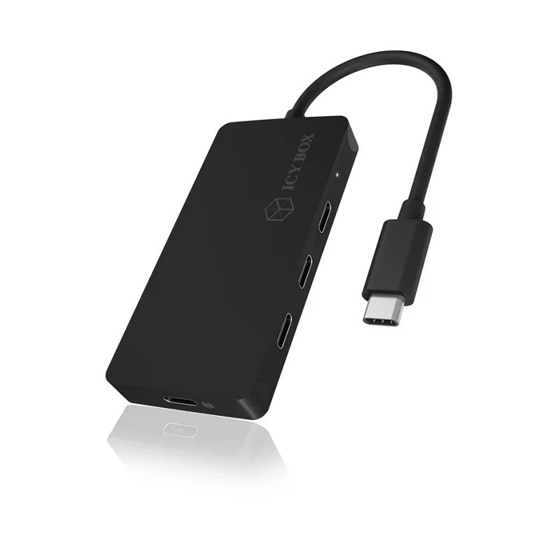 ICY BOX IB-HUB1429-CPD USB 3.2 Gen 2 (3.1 Gen 2) Type-C 10000 Mbit/s musta