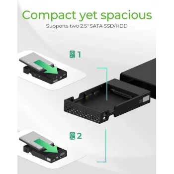 ICY BOX RAID-kotelo 2x HDD/SSD USB 3.2 Gen 2 Type-C® / Type-A liitäntä