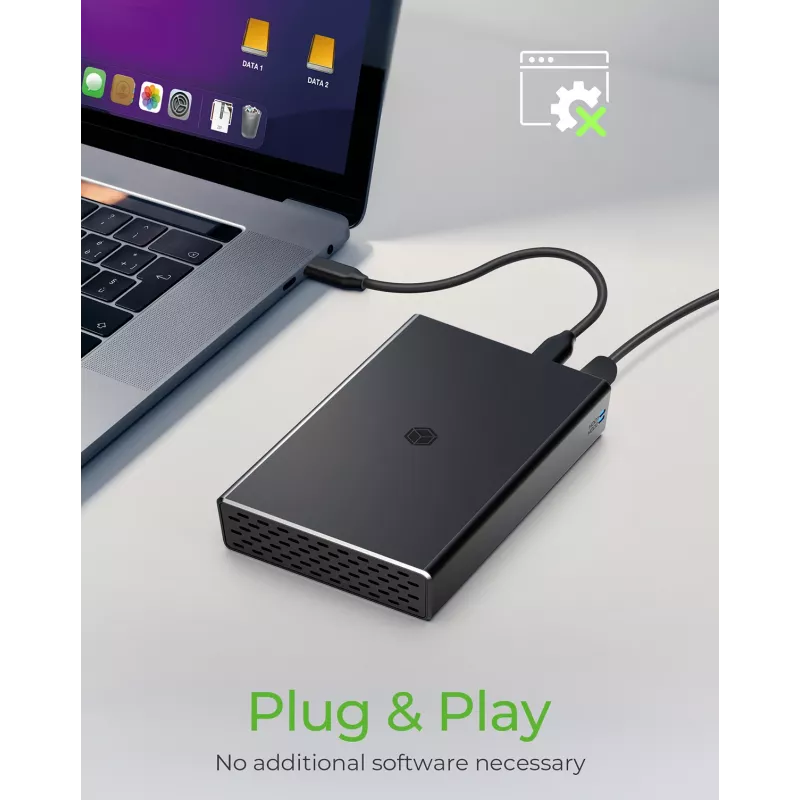 ICY BOX RAID-kotelo 2x HDD/SSD USB 3.2 Gen 2 Type-C® / Type-A liitäntä
