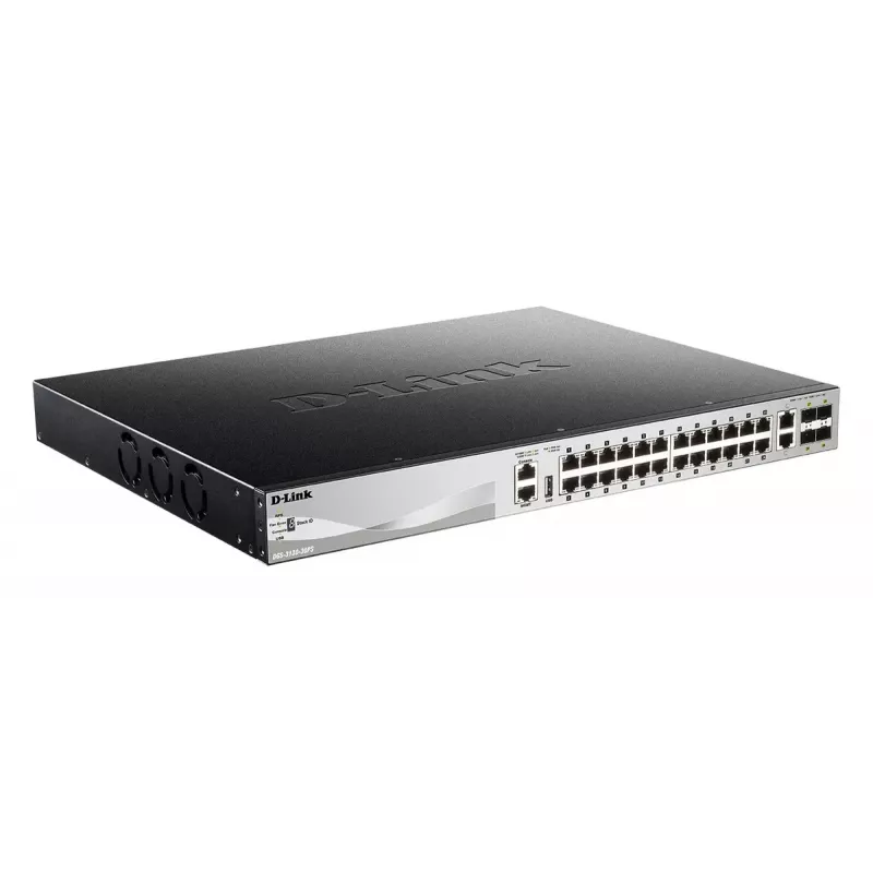 D-Link DGS-3130-30PS/E verkkokytkin hallittava L3 Gigabit Ethernet (10/100/1000) Power over Ethernet (PoE) harmaa