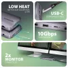Axagon HMC-12GM2, USB 10Gbps keskitin, 3x USB-A, USB-C, HDMI, DP, RJ-45, M.2, SD/mSD, ääni, PD