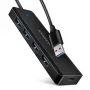 Axagon HUE-C1A 4x USB 5Gbps TRAVEL-keskitin, USB-C virtatulo, 19 cm USB-A-kaapeli
