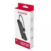 Axagon HUE-C1A 4x USB 5Gbps TRAVEL-keskitin, USB-C virtatulo, 19 cm USB-A-kaapeli