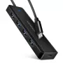 Axagon HUE-C1C 4x USB 5Gbps TRAVEL-keskitin, USB-C virtatulo, 19 cm USB-C-kaapeli
