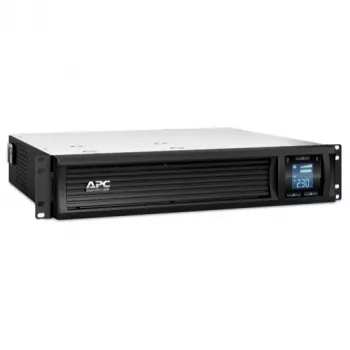 APC Smart-UPS C, Line-Interactive, 2000VA, rack-asennus 2U, 230V, 6x IEC C13-pistorasiaa, USB- ja sarjaviestintä, AVR, graafinen LCD