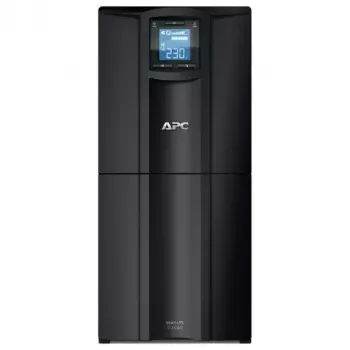 APC Smart-UPS C, Line Interactive, 3kVA, torni, 230V, 8x IEC C13+1x IEC C19 pistorasiaa, USB- ja sarjaviestintä, AVR, graafinen LCD