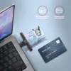 Axagon CRE-SMPA USB-A Smart / ID card PocketReader, USB 2.0, musta, 13 g