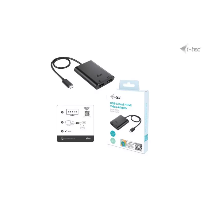 i-tec USB-C Dual 4K/60Hz (Single 8K/30Hz) HDMI videosovitin