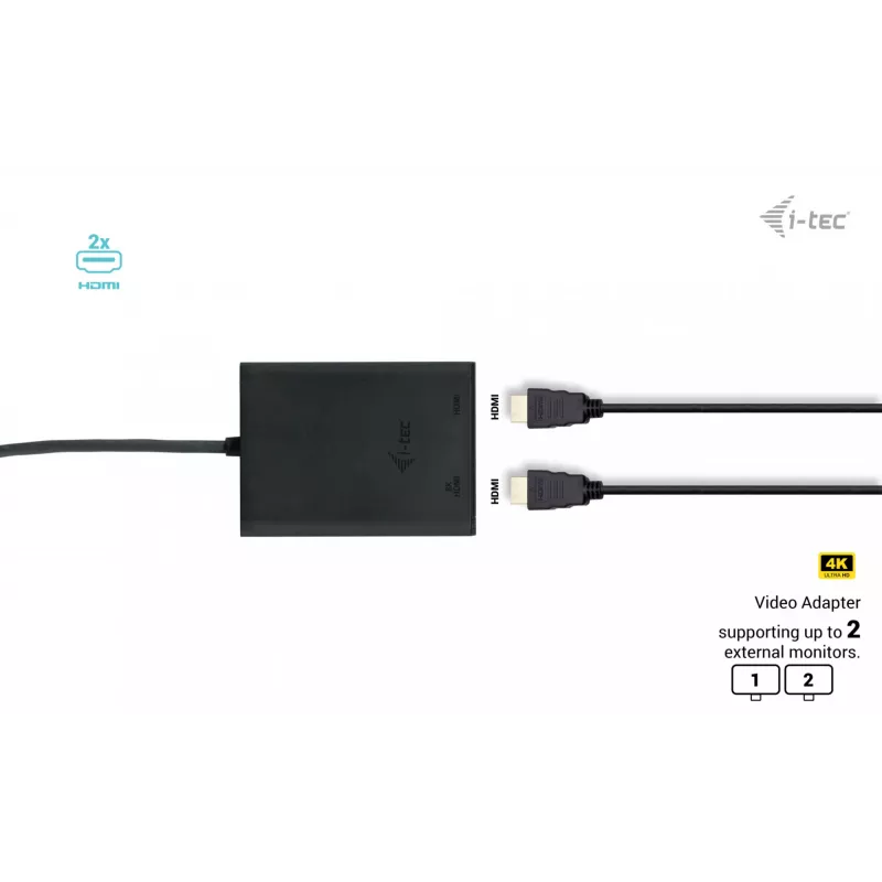 i-tec USB-C Dual 4K/60Hz (Single 8K/30Hz) HDMI videosovitin