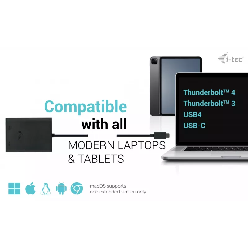 i-tec USB-C Dual 4K/60Hz (Single 8K/30Hz) HDMI videosovitin