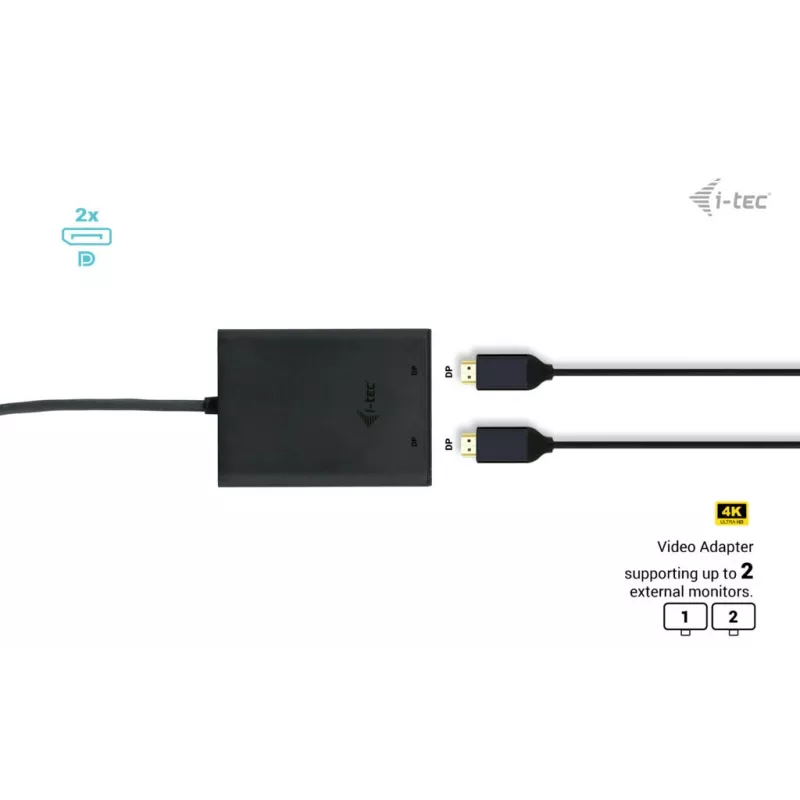 i-tec USB-C Dual 4K DisplayPort videosovitin