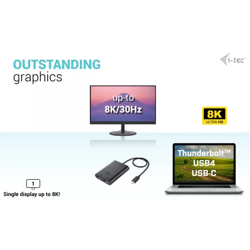 i-tec USB-C Dual 4K DisplayPort videosovitin