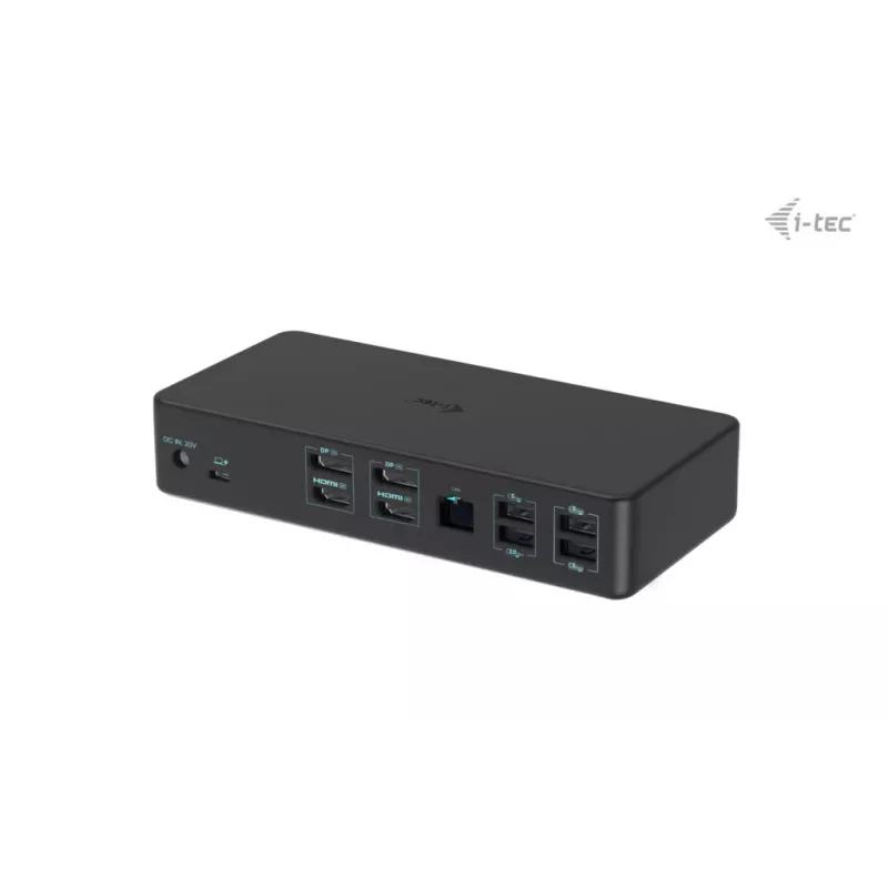 i-tec USB 3.0 / USB-C / Thunderbolt 3 Professional Dual 4K Display telakointiasema Generation 2 + Power Delivery 100W