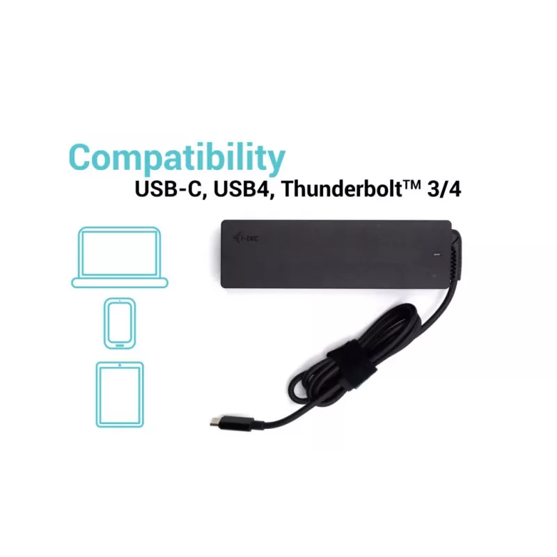Yleislaturi i-tec USB-C PD 3.0 100W sisäkäyttöön musta
