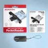 Axagon CRE-SMPC USB-C älykortin-/henkilökortinlukija PocketReader älykortinlukija sisäkäyttöön USB Type-C musta