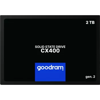 2.5 tuuman SATA III SSD GOODRAM CX400 2,05 TB (2048 GB) 3D NAND, luku 550 MB/s, kirjoitus 500 MB/s, TBW 720, MTBF 2 000 000 h