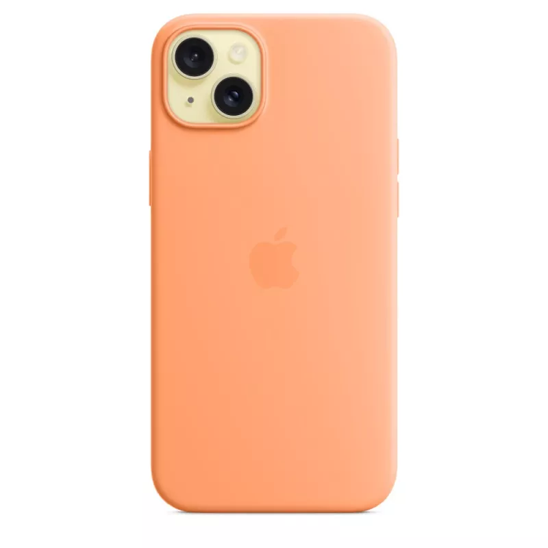Apple silikonikotelo MagSafe-yhteensopiva iPhone 15 Plus Sorbet Orange