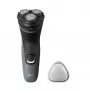 Philips Shaver 1000 Series S1142/00 sähköparranajokone, pyöriväterä, musta, harmaa, PowerCut-teräjärjestelmä, SH30, 2 vuosi, paristo