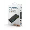 GEMBIRD EE2280-U3C-03 M.2 NVMe/SATA SSD -kotelo, USB 3.1 Gen 2 (10 Gbit/s), USB Type-C, RGB, alumiini