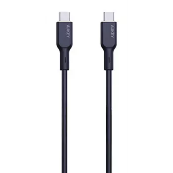 AUKEY USB-latauskaapeli - 1x USB Type-C - 1x USB Type-C - PD 100W 5A - 1m musta (silikoni)