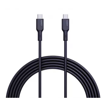 AUKEY USB-latauskaapeli - 1x USB Type-C - 1x USB Type-C - PD 100W 5A - 1m musta (silikoni)