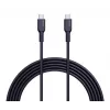AUKEY USB-latauskaapeli - 1x USB Type-C - 1x USB Type-C - PD 100W 5A - 1,8m musta (silikoni)
