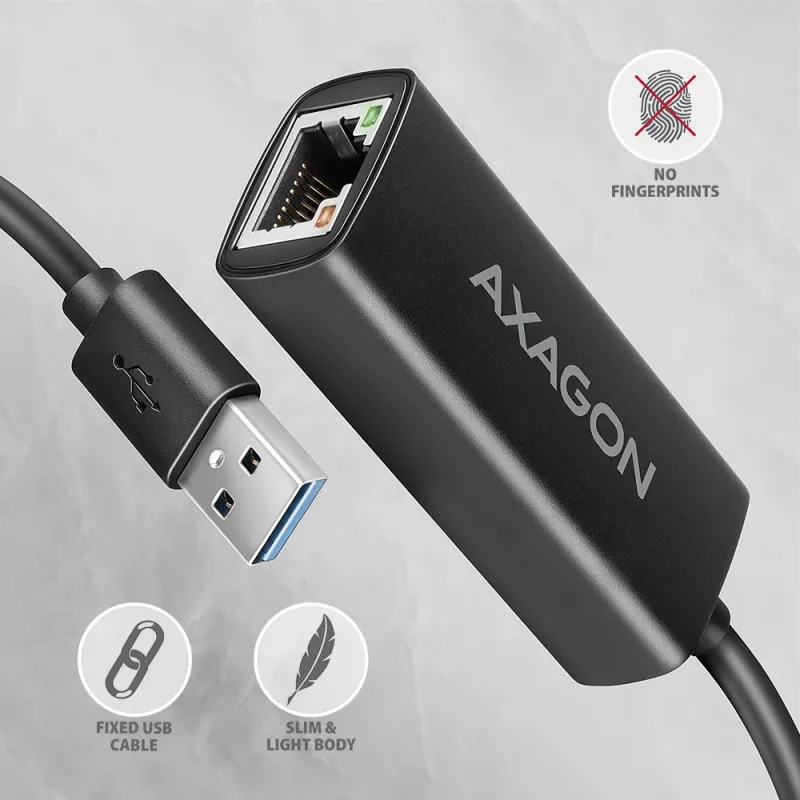 Axagon ADE-AR USB-A 3.2 Gen 1 - Gigabit Ethernet -sovitin, Realtek 8153