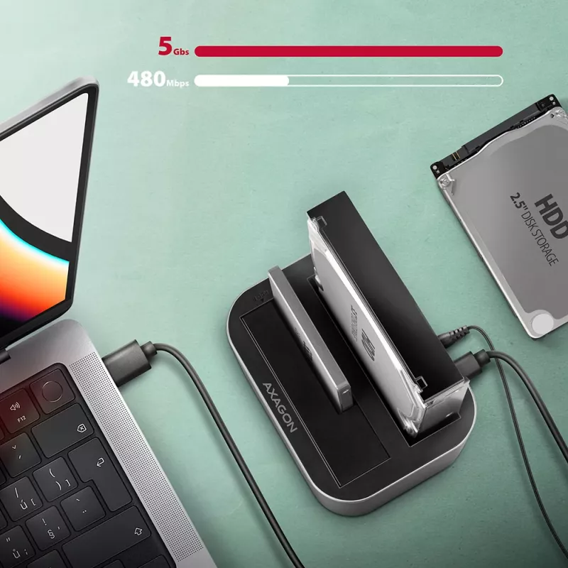 Axagon ADSA-DC SuperSpeed USB DUAL 2,5