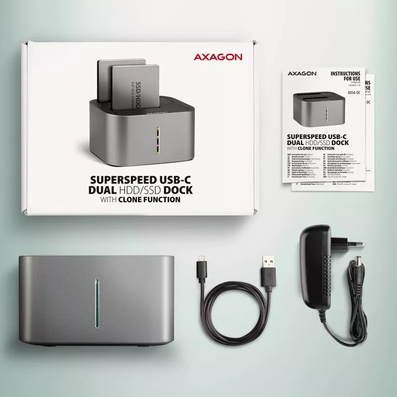 Axagon ADSA-DC SuperSpeed USB DUAL 2,5