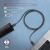 USB-kaapeli Axagon BUCM4X-CM10AB USB4 Gen 3x2 1 m musta