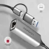 Axagon ADE-TXCA USB-C + USB-A 3.2 Gen 1 - Gigabit Ethernet -sovitin, Asix AX88179