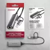 Axagon ADE-TXCA USB-C + USB-A 3.2 Gen 1 - Gigabit Ethernet -sovitin, Asix AX88179