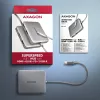 Axagon HMC-5HL USB 5 Gbps -keskitin, 2x USB-A, HDMI 4K/60Hz, RJ-45, PD 100W, 20 cm USB-C-kaapeli