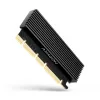 Axagon PCEM2-XS PCIe x16 - M.2 NVMe M-Key-sovitin, passiivisella alumiinijäähdytyselementillä